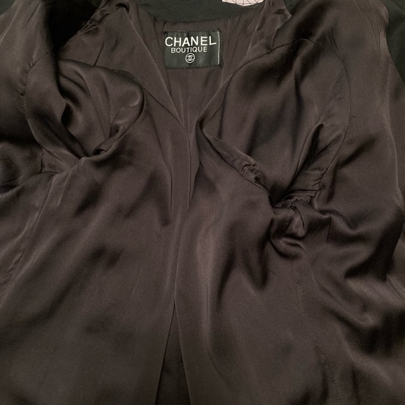 CHANEL black skirt suit, size 8, Authentic Vintage - Picture 6 of 8